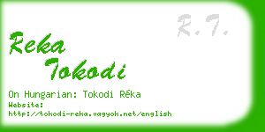 reka tokodi business card